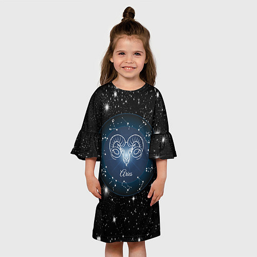 Детское платье Овен Aries по гороскопу 3D / 3D-принт – фото 3