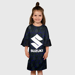 Платье клеш для девочки SUZUKI 3D плиты, цвет: 3D-принт — фото 2