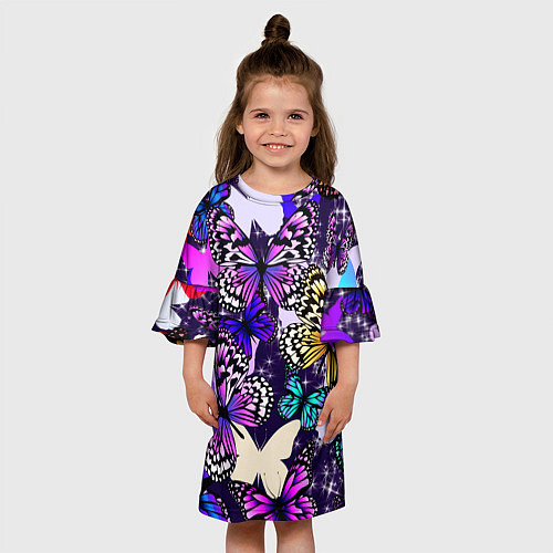 Детское платье Бабочки Butterflies / 3D-принт – фото 3