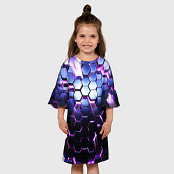 Платье клеш для девочки Соты - 3d, цвет: 3D-принт — фото 2