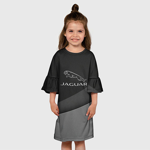 Детское платье JAGUR оттенки серого / 3D-принт – фото 3