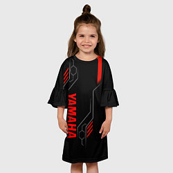 Платье клеш для девочки YAMAHA - ТЕХНОЛОГИИ КРАСНЫЙ, цвет: 3D-принт — фото 2