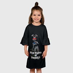 Платье клеш для девочки Five Nights at Freddys: Security Breach - кролик В, цвет: 3D-принт — фото 2