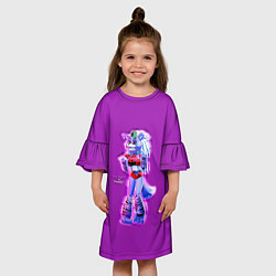 Платье клеш для девочки Five Nights at Freddys: Security Breach Волчица Ро, цвет: 3D-принт — фото 2