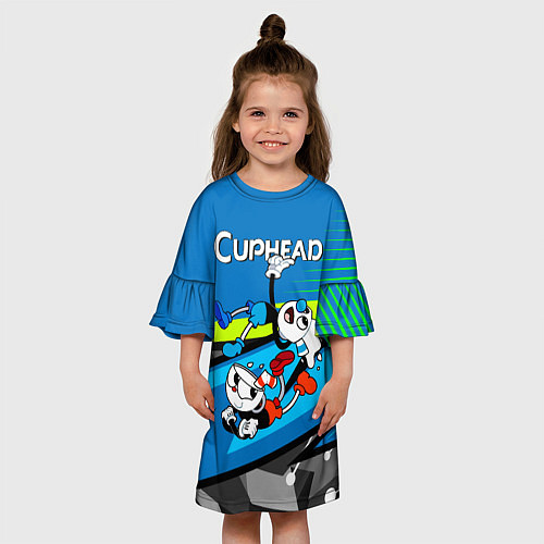 Детское платье 2 чашечки cuphead / 3D-принт – фото 3