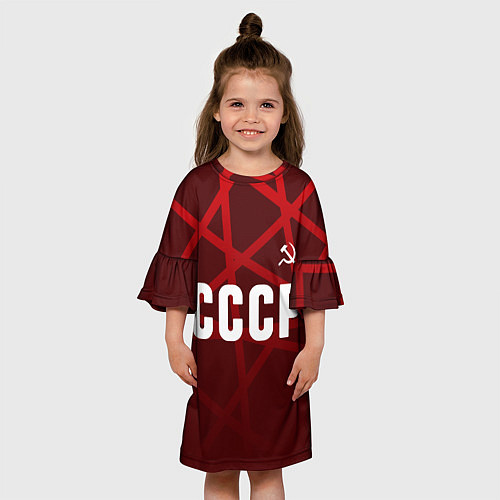 Детское платье СССР КРАСНЫЕ ЛИНИИ / 3D-принт – фото 3