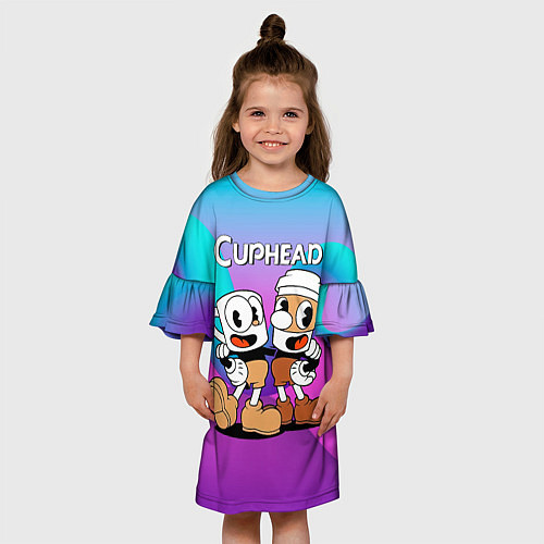 Детское платье Кружечки Cuphead / 3D-принт – фото 3