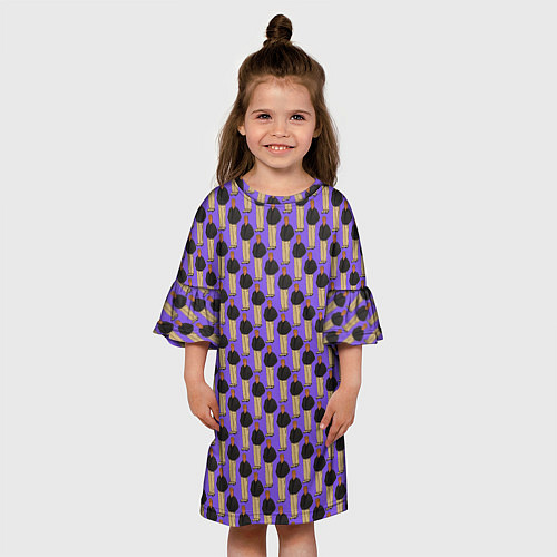 Детское платье Свидетель из Фрязино фиолетовый / 3D-принт – фото 3