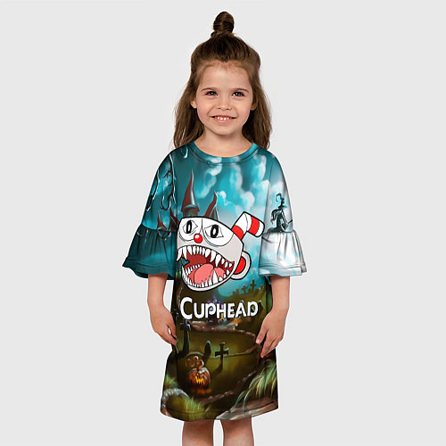 Детское платье Cuphead Zombie / 3D-принт – фото 3