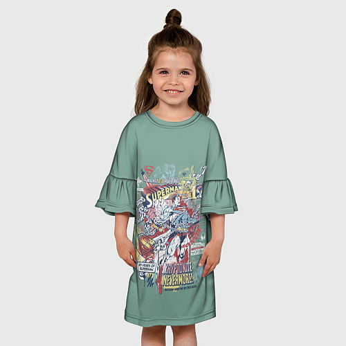 Детское платье Постер Супермана / 3D-принт – фото 3