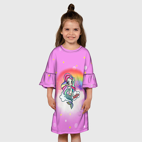 Детское платье Русалка Юникорн / 3D-принт – фото 3