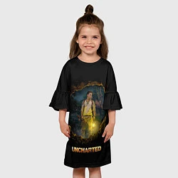 Платье клеш для девочки Uncharted Анчартед Фильм, цвет: 3D-принт — фото 2