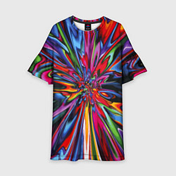 Платье клеш для девочки Color pattern Impressionism, цвет: 3D-принт