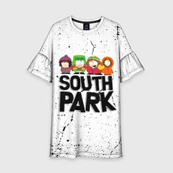 Платье клеш для девочки Южный парк мультфильм - персонажи South Park, цвет: 3D-принт