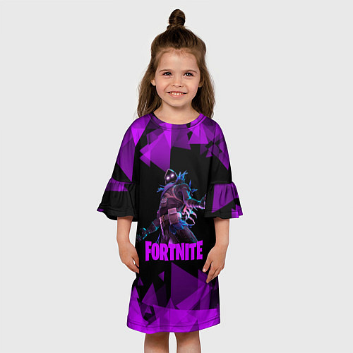 Детское платье Fortnite - RAVEN / 3D-принт – фото 3