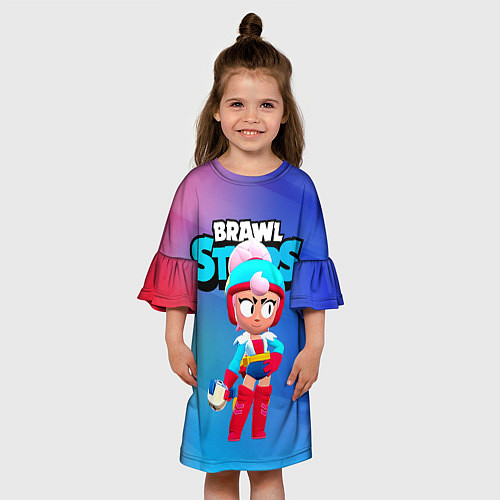 Детское платье BrawlStars Janet Джанет / 3D-принт – фото 3