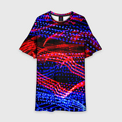 Платье клеш для девочки Neon vanguard pattern 2022, цвет: 3D-принт