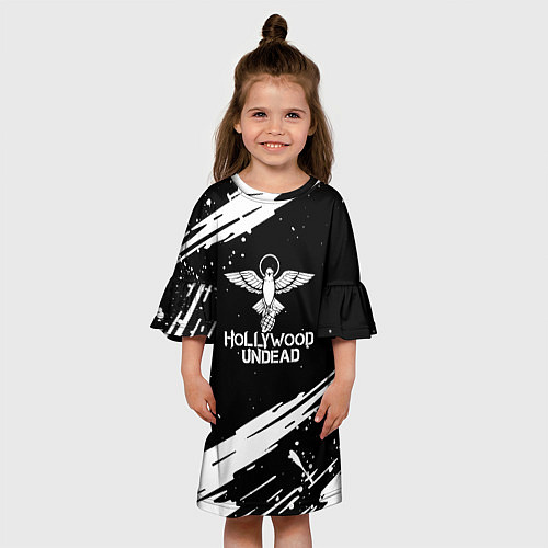 Детское платье Hollywood undead logo / 3D-принт – фото 3