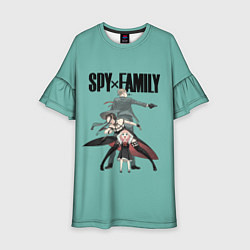 Платье клеш для девочки Spy x Family, цвет: 3D-принт