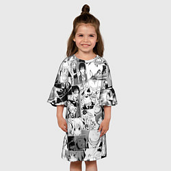 Платье клеш для девочки Ansatsu kyoshitsu pattern, цвет: 3D-принт — фото 2