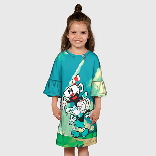 Детское платье 2 Чашечки Cuphead / 3D-принт – фото 3