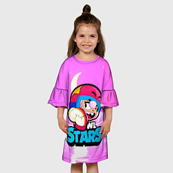 Платье клеш для девочки Иконка brawlstars Бонни Bonny, цвет: 3D-принт — фото 2