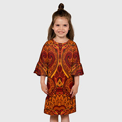 Платье клеш для девочки Abstract узоры, цвет: 3D-принт — фото 2