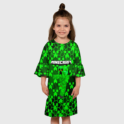 Детское платье Minecraft КРИПЕРЫ / 3D-принт – фото 3