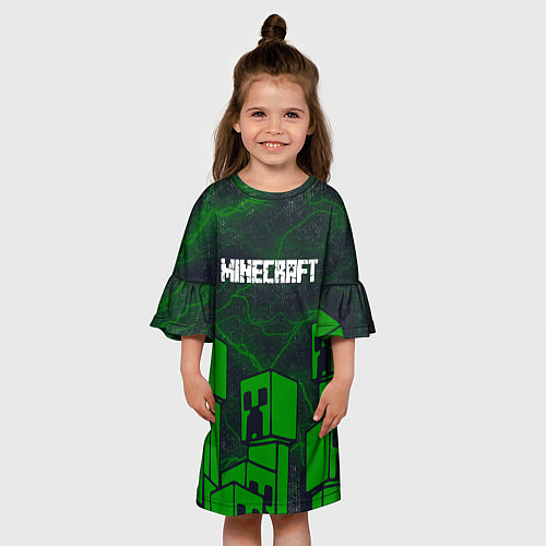 Детское платье Minecraft майнкрафт Зомби / 3D-принт – фото 3