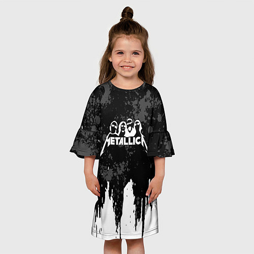 Детское платье Metallica музыканты / 3D-принт – фото 3