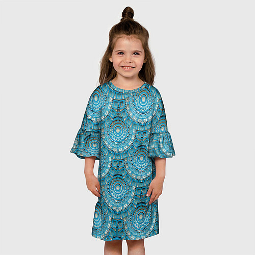 Детское платье Круговые узоры / 3D-принт – фото 3