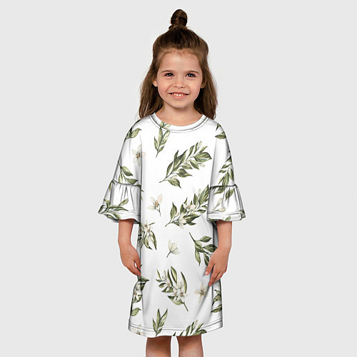 Детское платье Цветы Цитрусовых / 3D-принт – фото 3