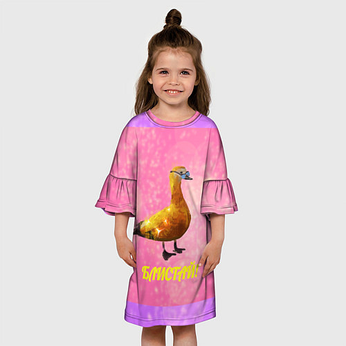 Детское платье Блистай как утка огарь / 3D-принт – фото 3
