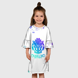 Платье клеш для девочки Overlord неоновый логотип, цвет: 3D-принт — фото 2
