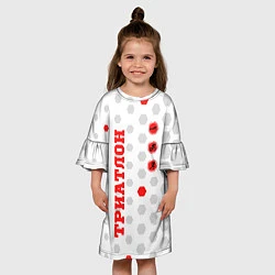 Платье клеш для девочки ТРИАТЛОН - ТРОЕБОРЬЕ, цвет: 3D-принт — фото 2