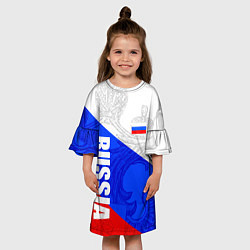 Платье клеш для девочки RUSSIA - SPORTWEAR - ТРИКОЛОР, цвет: 3D-принт — фото 2
