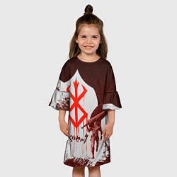 Платье клеш для девочки БЕРСЕРК РУБАКА, цвет: 3D-принт — фото 2