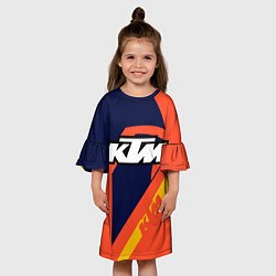 Платье клеш для девочки KTM VINTAGE SPORTWEAR, цвет: 3D-принт — фото 2
