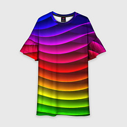 Детское платье Color line neon pattern Abstraction Summer 2023