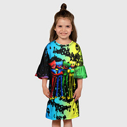 Платье клеш для девочки POPPY PLAYTIME Mini Huggies, цвет: 3D-принт — фото 2