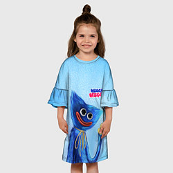 Платье клеш для девочки Скромный Хаги Ваги, цвет: 3D-принт — фото 2