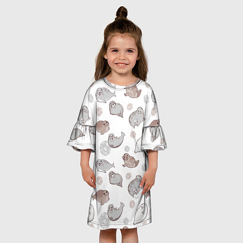 Детское платье Милые тюлени / 3D-принт – фото 3