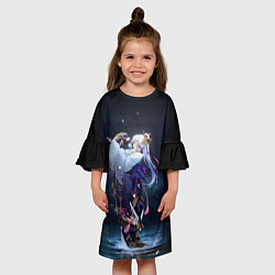 Платье клеш для девочки АЯКА-AYAKA ТАНЕЦ, цвет: 3D-принт — фото 2