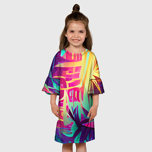 Детское платье Хиппи вайб / 3D-принт – фото 3