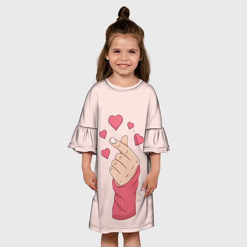 Детское платье Жест Хани сердце из EXID / 3D-принт – фото 3