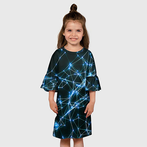 Детское платье Нейронная сеть - фон / 3D-принт – фото 3