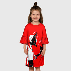 Платье клеш для девочки Принц в маске Sky: Children Of The Light, цвет: 3D-принт — фото 2