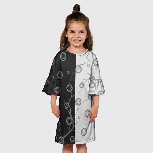 Детское платье RUSSIA - ГЕРБ - Молнии / 3D-принт – фото 3