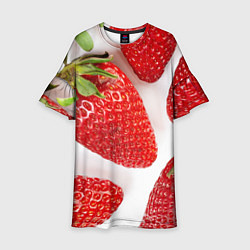 Платье клеш для девочки Strawberries, цвет: 3D-принт