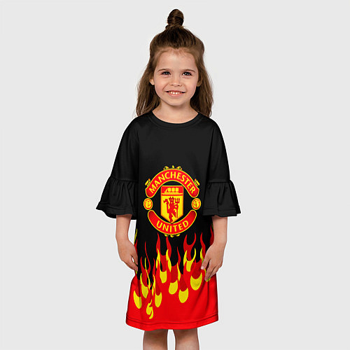 Детское платье Манчестер юнайтед огонь / 3D-принт – фото 3